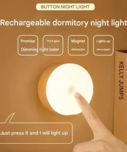 New dormitory night light bedside light learning desk lamp eye protection charging energy-saving button magnetic student light w