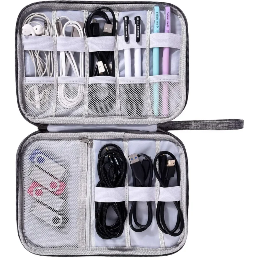 Waterproof Electronics Organizer Bag - Travel Size Cable and Accessories Storage - Image 4
