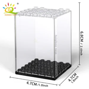 Dustproof Display Case for Model Collection with Figures Showcase for Building Blocks and Toy Bricks for Children and Adults - With Box 01