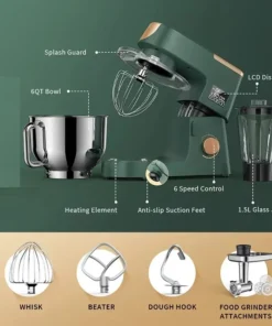 Alternative view of Custom Home 5L Electric Food Mixer with Stainless Steel Bowl and Dough Hook