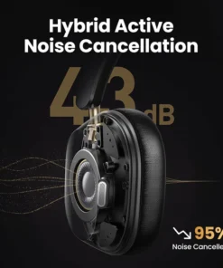 Alternative view of UGREEN Max5c Wireless Bluetooth Headphones ANC 43dB Active Noise Cancellation Hi-Res LDAC 75H Spatial Audio Earphones Headset