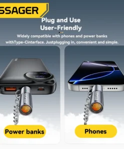 Alternative view of Essager Type-C Mini Lighter Tungsten Wire No Flame Safe Energy-Saving Can Be Carried OnThe Plane OTG-Compatible USB-C Lighter