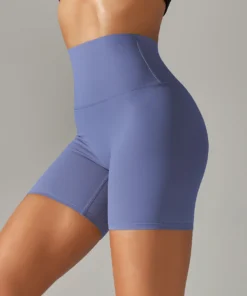 Alternative view of Women Sports Short Yoga Legging Shorts Squat Proof High Waist Fitness Tight Shorts Quick Drying Cycling Workout Gym Shorts