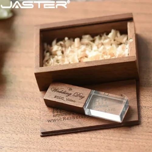 Alternative view of JASTER Wooden USB Flash Drive - 4GB to 64GB Thumb Drive for Wedding Gifts