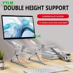 Alternative view of Aluminum Laptop Stand - Adjustable, Portable, and Foldable for MacBook and Notebooks