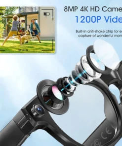 Alternative view of World Premiere 2026 New AI Shooting Glasses 4K HD 800W Pixels Camera Bluetooth Call Voice Assistant AI Translation Smart Glasses