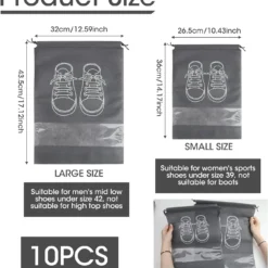 Alternative view of Shoe Organizer Bags - Portable Non-Woven Storage Pouches for Easy Item Organization