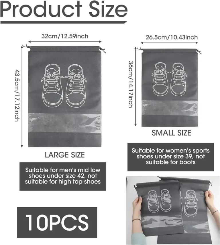 Shoe Organizer Bags - Portable Non-Woven Storage Pouches (5/10 Pack) - Image 2