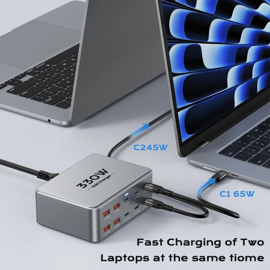 Anker 330W Multiport USB-C GaN Charger - Fast Charging for Laptops, iPhone 15/16, Samsung, and Tablets - Image 3