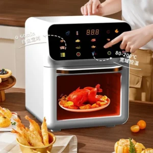 Visual Air Fryer - Large Capacity 15L Cooking Appliance for Home Kitchen - White-UK plug