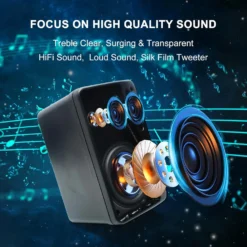 Alternative view of Herdio Waterproof Outdoor Speakers - 200W 3-Way Wall Mount for Patio and Marine Use