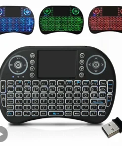 Backlit Mini Wireless Keyboard Spanish French Azerty Russian Portuguese Brazil Language Air Mouse With Touchpad N RGB PC TV Box