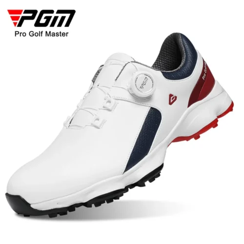 PGM Men Golf Shoes Comfortable Cushion Knob Lace Waterproof Anti Slip Sports Sneakers XZ379