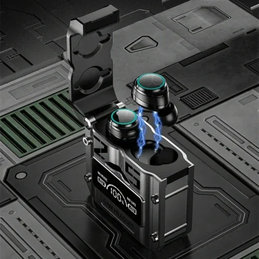 Bluetooth 5.3 TWS Wireless Earbuds with Noise Reduction and LED Display for Audio Enthusiasts - Image 4