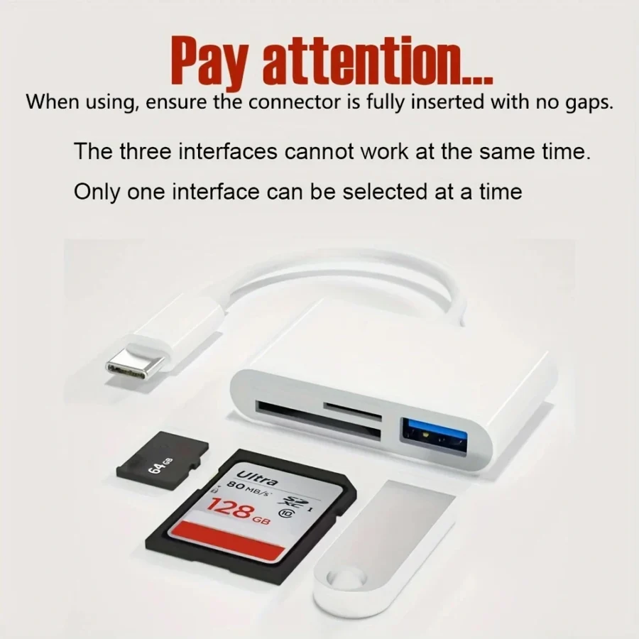 USB C To SD/TF Memory Card Reader, 3-in-1 USB C Card Read Compatible With iPhone 15 Pro iPad Mac MacBook Laptop Android,PC & Acc - Image 3