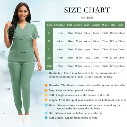Alternative view of Scrubs Women Beauty SPA Uniform Pet Clinic Store Veterinary Dentistry Work Clothes Set High-quality Medical Nurse Uniform Unisex