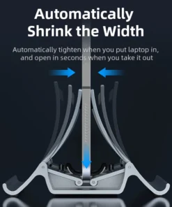 Alternative view of CABLETIME Vertical Laptop Stand with Heat Dissipation and Non-slip Silicone for MacBook and Tablets