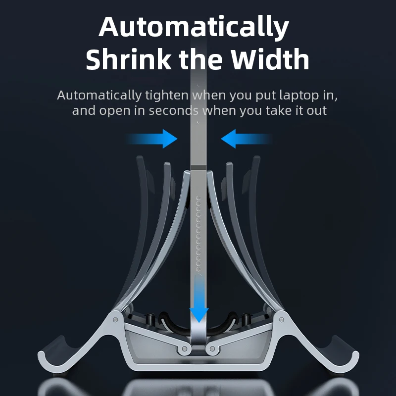 CABLETIME Vertical Laptop Stand with Heat Dissipation and Non-slip Silicone for MacBook and Tablets - Image 2