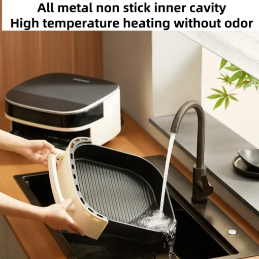 Large Capacity Multifunctional Air Fryer with Metal Cavity and Non-Stick Coating for Home Use - Image 6