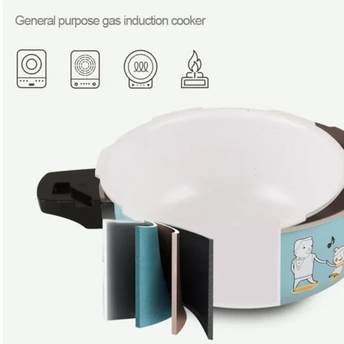 Alternative view of Universal Mini Gas Induction Pressure Cooker for 1-4 People - Explosion-Proof, Cartoon Design