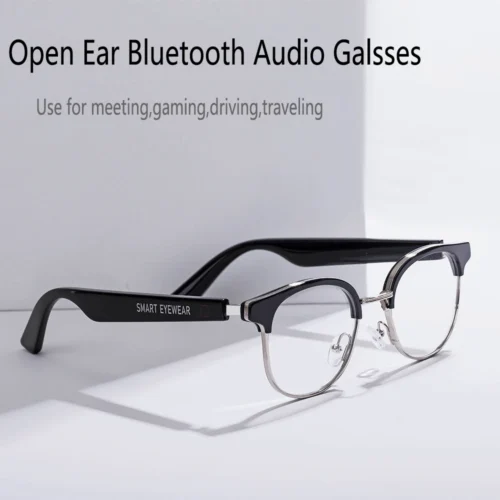 Meagtlva Bluetooth Audio Glasses with Touch Control and Voice Assistant - Compatible with iOS and Android