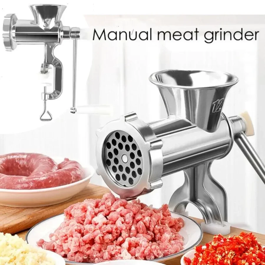 Heavy Duty Manual Kitchen Meat Mincer and Noodle Grinder - Image 4