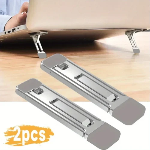 Aluminum Foldable Laptop and Phone Stand - 3-Speed Adjustable, Portable, Compatible with MacBook