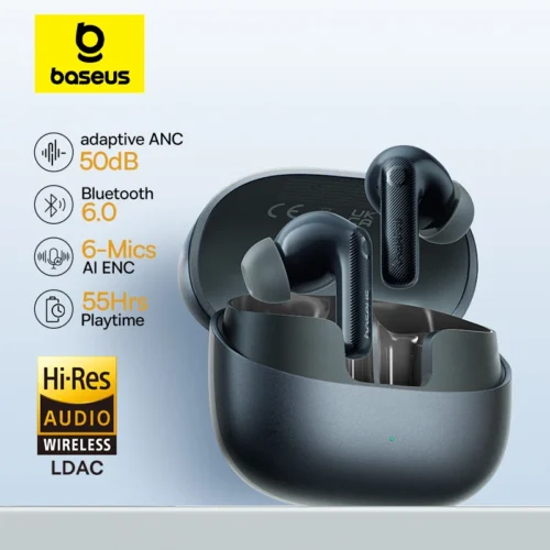 Baseus EP10 Pro Wireless ANC Earbuds - Bluetooth 6.0, 50dB Noise Cancellation, Hi-Res Audio, IP55 Rating
