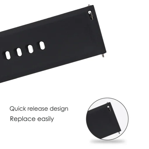 Silicone Quick Release Watch Strap for 22mm/20mm Smartwatches - Image 4
