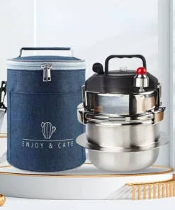 Alternative view of Stainless Steel Pressure Cooker - 1.2L/1.6L Mini Induction Cookware for Soup and Rice