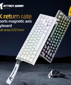 X68HE ATTACK SHARK Magnetic Gaming Keyboard Mechanical Wired for Pro Gaming 0.01mm Rapid Trigg 8000Hz SOCD/Rs 0.125ms 128K Rate