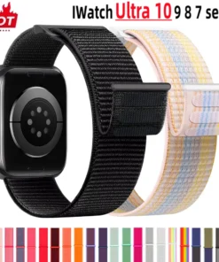 Nylon Loop Strap for Apple Watch Band 46mm 40mm 44mm 45mm 42mm 41mm 38mm Smart Belt Bracelet for IWatch Ultra 49mm 8/7/6/SE/5/4