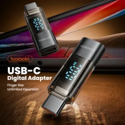 Alternative view of USB C Adapter with Digital Display, 100W Type-C OTG Connector for iPhone 15 and Samsung S23