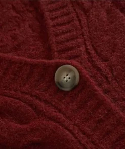 Alternative view of Single Breasted Long Sleeve Crochet Sweaters Autumn Spring Preppy Style Sweet Knitwear Ladies Tops Loose Slim Crop Coats Spring