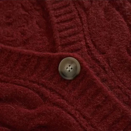 Alternative view of Single Breasted Long Sleeve Crochet Sweaters Autumn Spring Preppy Style Sweet Knitwear Ladies Tops Loose Slim Crop Coats Spring