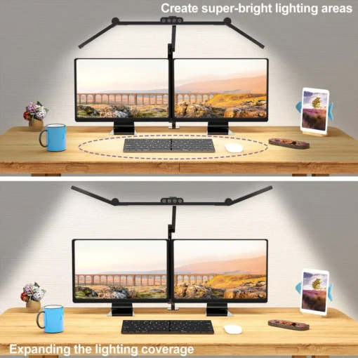 LED Desk Lamp with Clamp and Auto Dimming Functionality for Home Office Use - Image 5