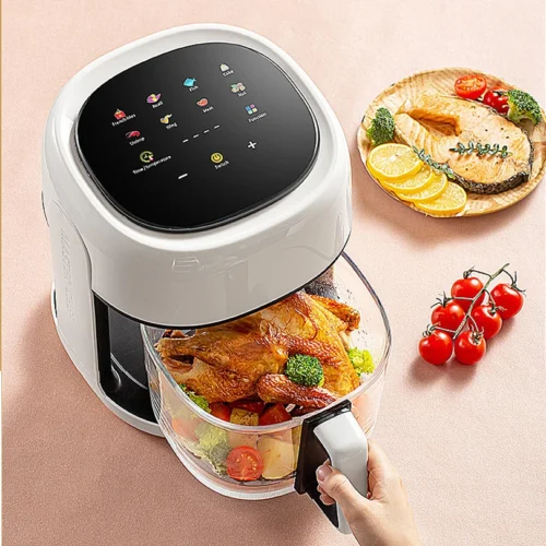 Smart Air Fryer 4.5L with Visual Window – Oil-Free, Automatic Convection Oven