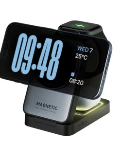 Foldable 3 In 1 Magnetic Wireless Charger Stand For Magsafe iPhone 15 14 13 12 Apple Watch 2-8 Airpods Pro Fast Charging Station