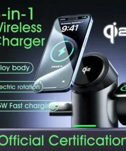 New Truly Qi2 3 In 1 Magnetic Touch Button Wireless Charger For Android iPhone iWatch Airpods Magsafe Fast Charging Dock Station