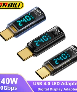 NNBILI PD 240W Adapter 5A USB4 Digital Display Type C to Type C OTG 8K Video Transfer for iPhone 15 16 Pro Samsung Tablet Laptop