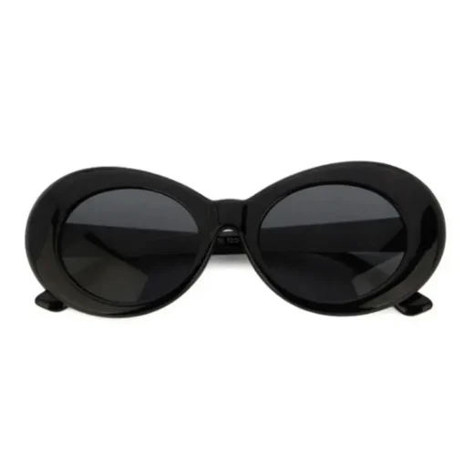 Oval Sunglasses with UV Protection in White and Black for Women - Image 6