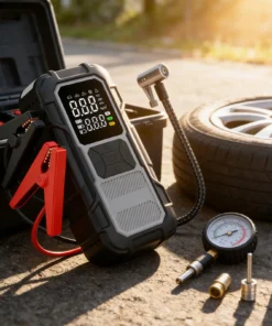 Alternative view of Car Emergency Jump Starter With Air Compressor Fast Charging Car Battery Power Pack With Jump Starter Cables