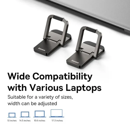Alternative view of Baseus Adjustable Foldable Laptop Stand - Portable Notebook Holder for Laptops and Tablets