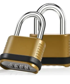 Heavy Duty 4-Digit Combination Lock – Waterproof Padlock for Outdoor Use, Fence, Locker, Gym