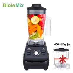 BioloMix Mini Pro Blender with 1800W Power and BPA-Free Dual Jars for Smoothies and Sauces
