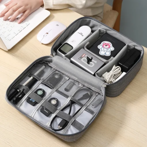 Waterproof Cable Storage Bag - Portable USB Organizer for Electronics and Travel - Image 5