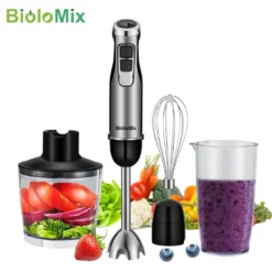 Alternative view of Immersion Hand Blender with Chopper and Smoothie Cup, 1200W Stainless Steel Blades