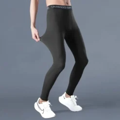Alternative view of Skinny Running Pants for Men with Warm and Comfortable Fabric
