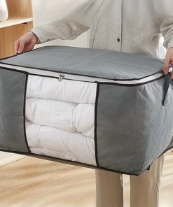 Alternative view of Extra Large Portable Storage Bag – Durable Polyester Organizing Bag with Window for Clothing and Quilts