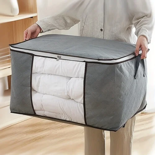 Alternative view of Extra Large Portable Storage Bag – Durable Polyester Organizing Bag with Window for Clothing and Quilts